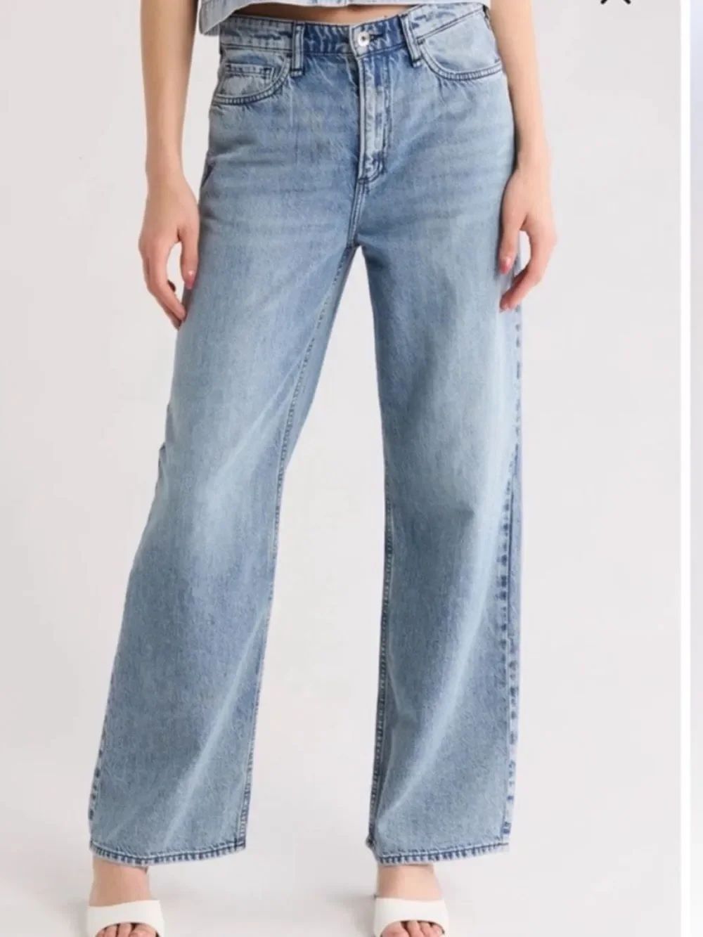 Rag & Bone The Cloud Lori Jeans Wide Leg Light Wash Size 27